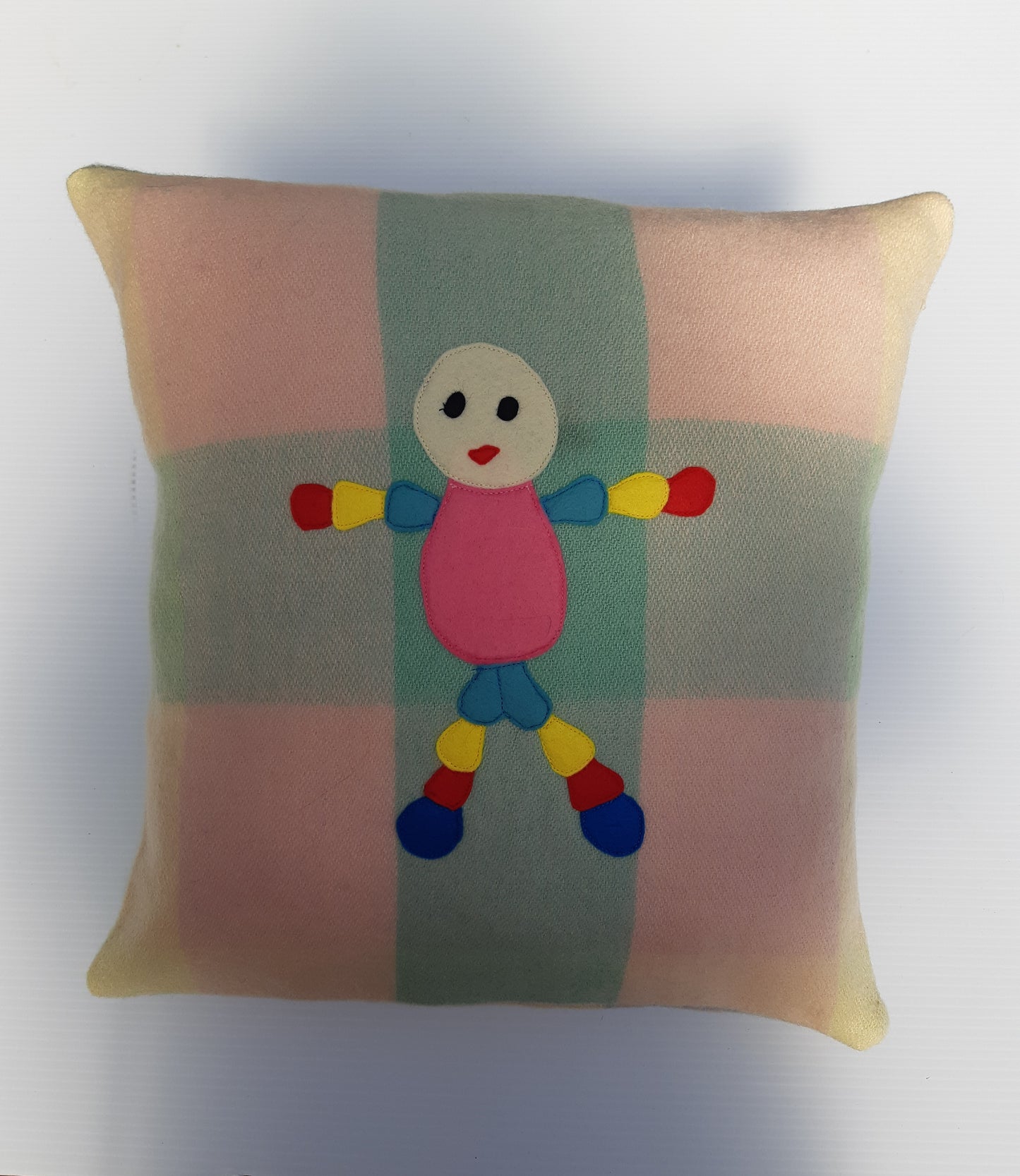 Handmade Cushion Cover - Baby Doll Applique